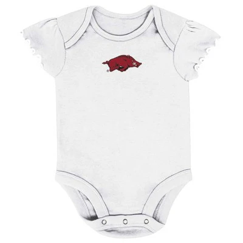 New - NCAA Infant Girls' 3Pk Bodysuit Set