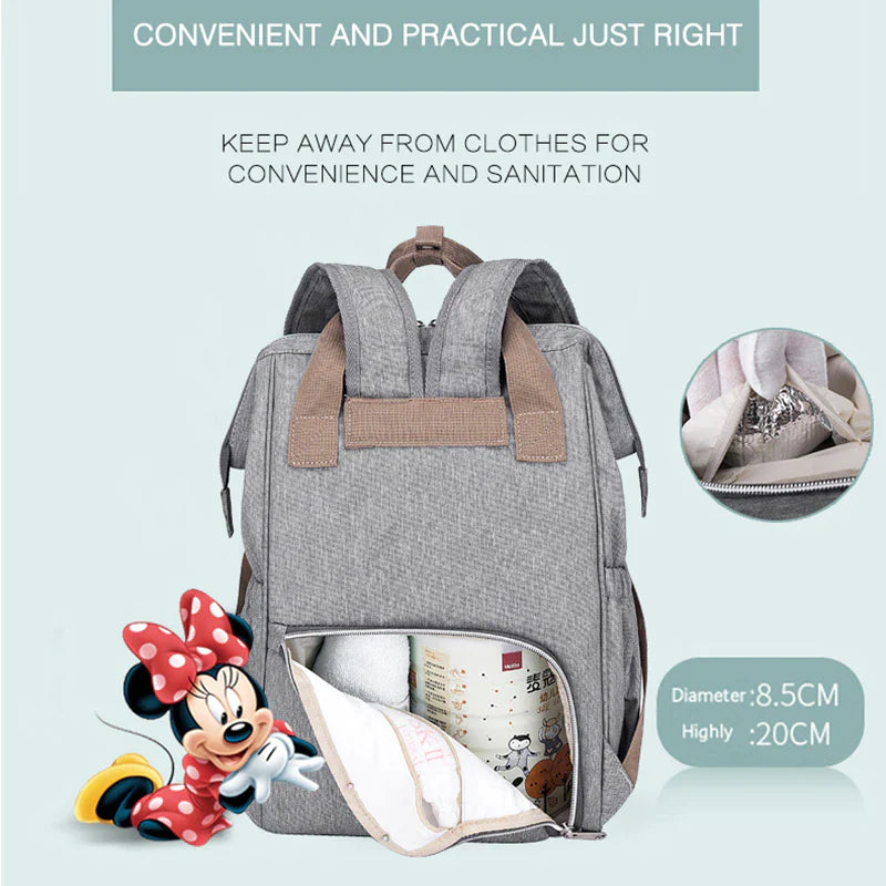 Disney Baby Diaper Bags Multifunctional Large Capacity Baby Stroller Insulation Bags Mother Baby Storage Bag Diaper Bag Backpack