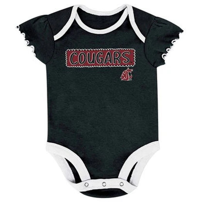 New - NCAA Infant Girls' 3Pk Bodysuit Set