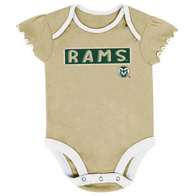 New - NCAA Infant Girls' 3Pk Bodysuit Set