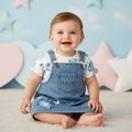 Baby Girl Stitch Denim Dungaree & T-Shirt Set