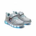 Disney Frozen Elsa & Anna Holographic Light-Up Sneakers for Girls - Silver & Ice Blue