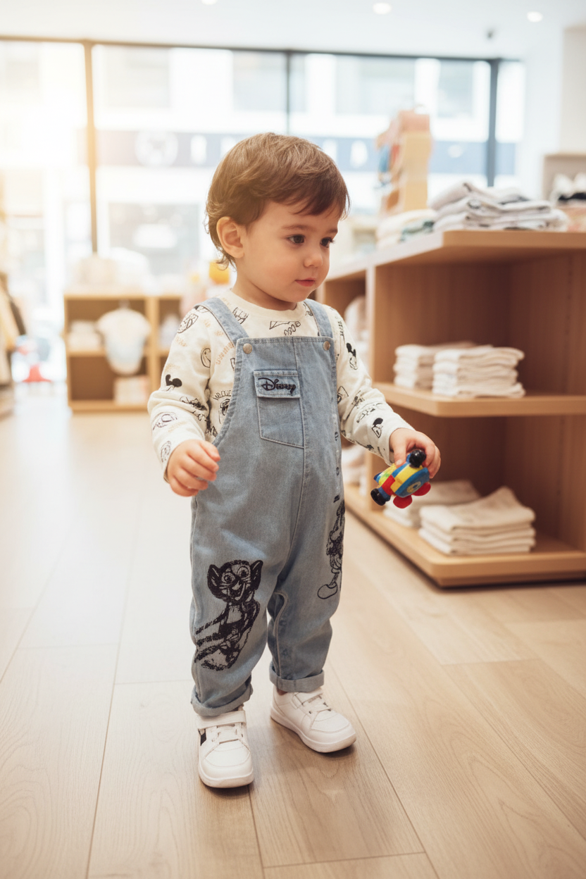 Baby Boy Disney Lion King Denim Dungaree & T-Shirt Set