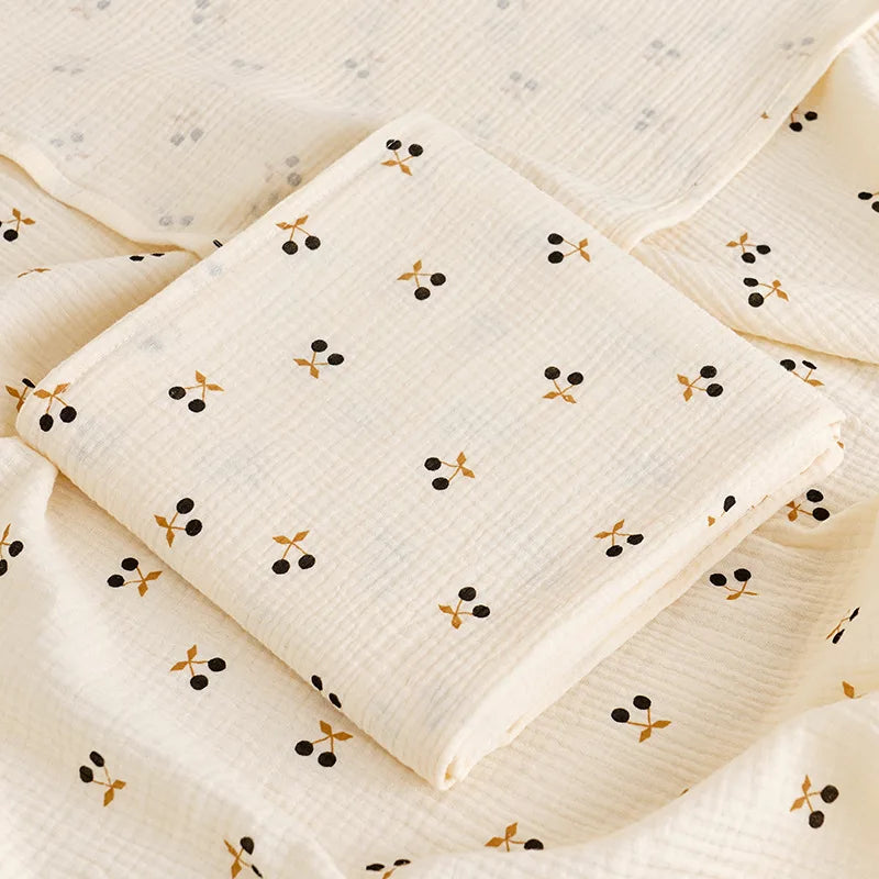 Cotton Muslin Dual Layer Multipurpose Baby Swaddle Blankets - 39.37X39.37Inch