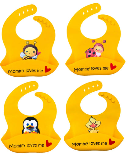 Premium Silicone Baby Bibs with Latest Nano Hybrid Technology - 4 Styles