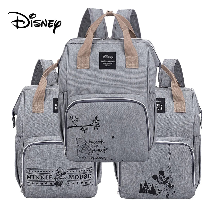 Disney Baby Diaper Bags Multifunctional Large Capacity Baby Stroller Insulation Bags Mother Baby Storage Bag Diaper Bag Backpack