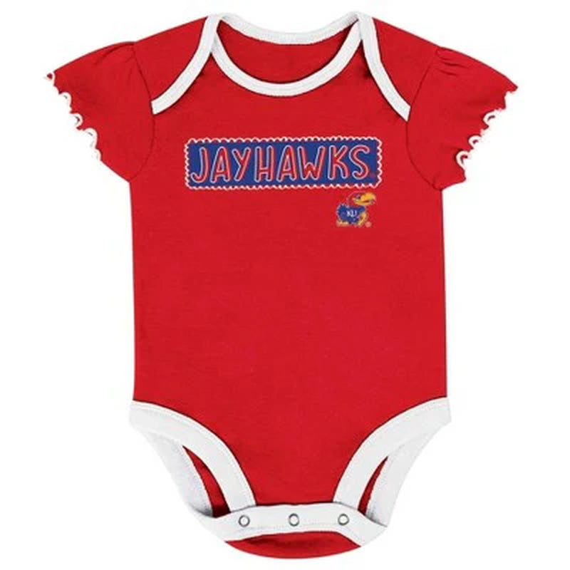 New - NCAA Infant Girls' 3Pk Bodysuit Set