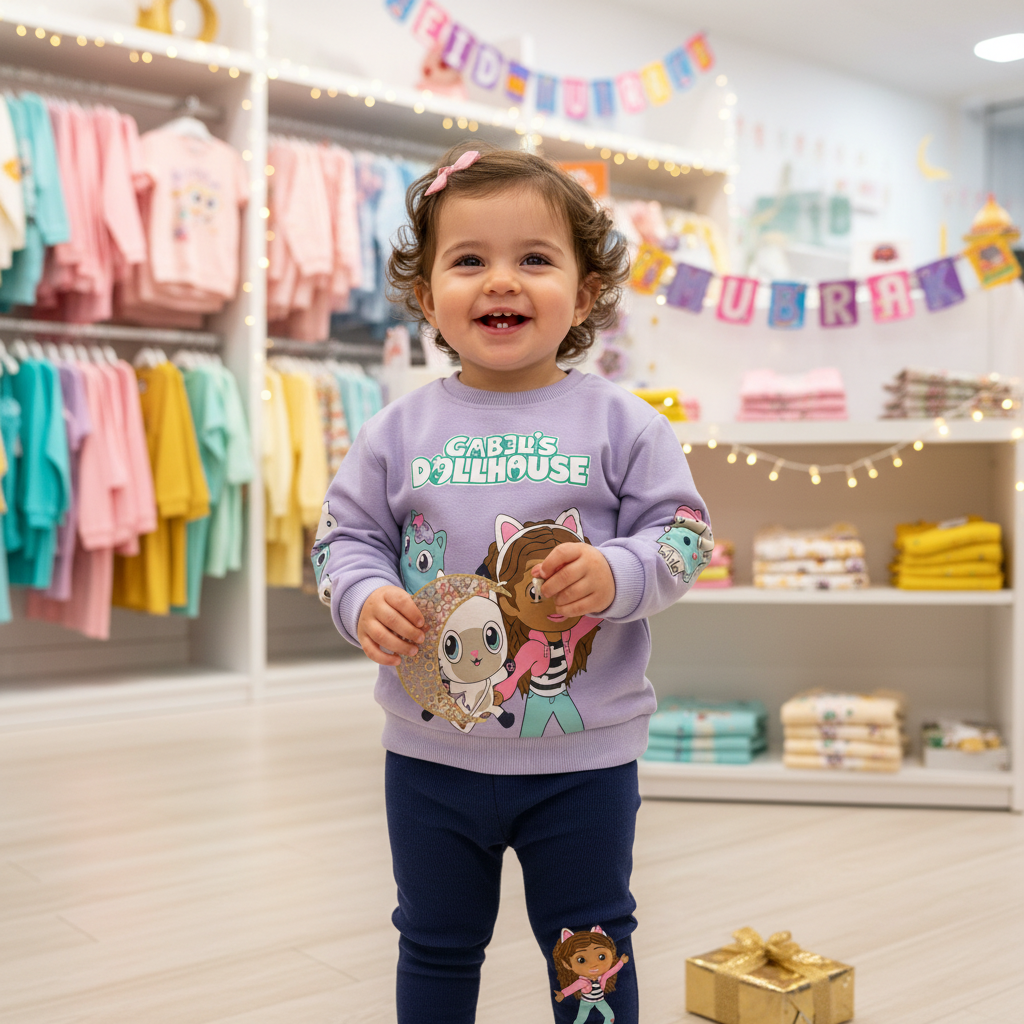 Girls George Gabby's Dollhouse Top & Leggings Set – Lilac
