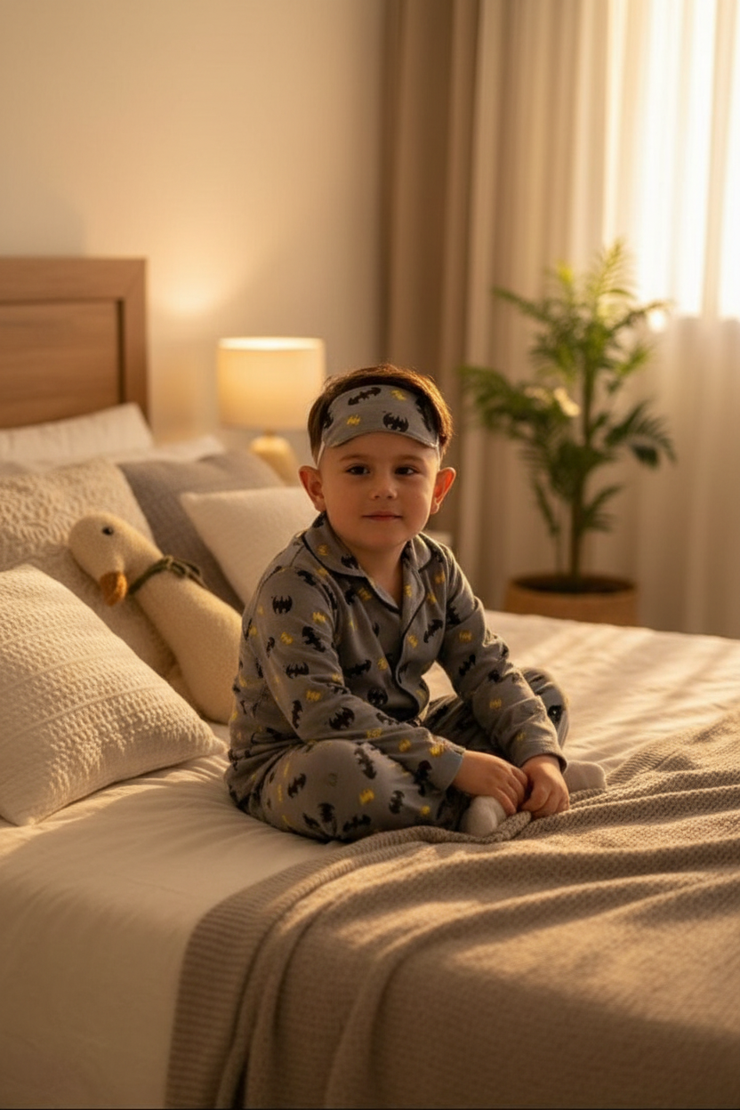 Kids Batman Pajama Set with Sleep Mask