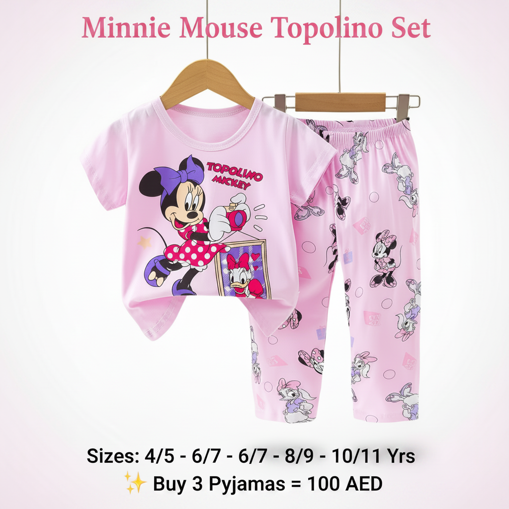 Minnie Mouse Topolino Girls Pyjama Set