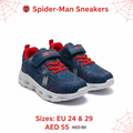 Spider-Man Web Pattern Sneakers for Boys - Navy Blue & Red