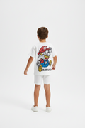 Super Mario Bros Kids T-Shirt & Shorts Set – White