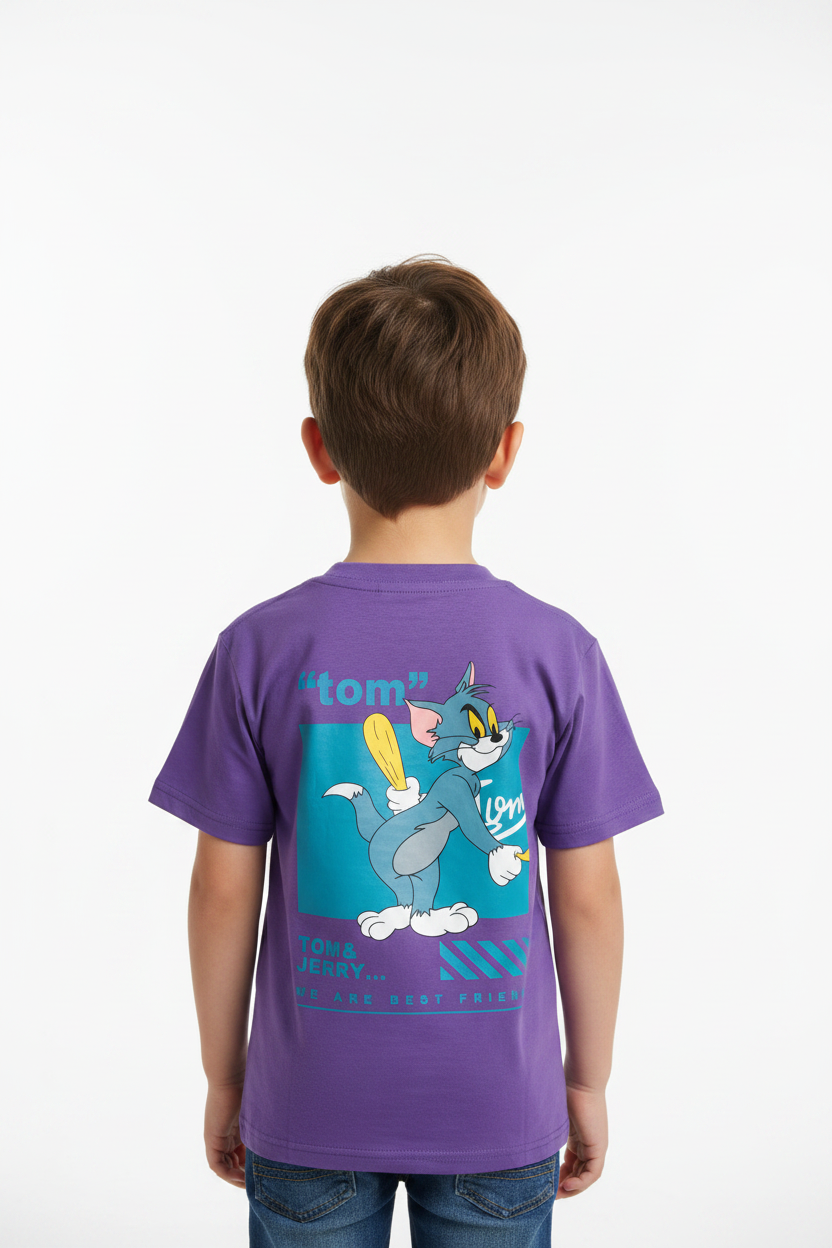 Tom & Jerry "Best Friends" Kids T-Shirt – Purple